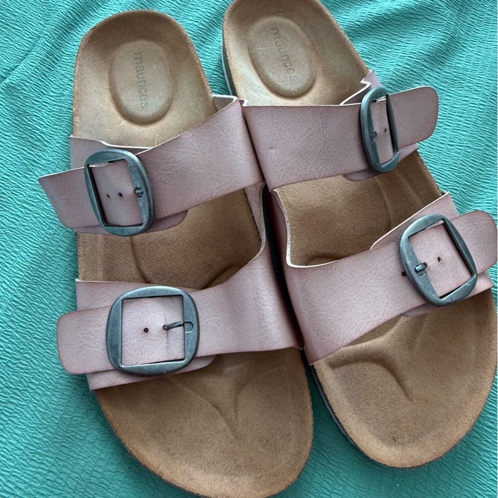 Maurices Blush Double Strap Sandals